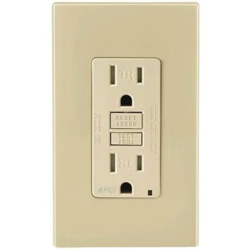 Image for Leviton 15 Amp Tamper Resistant Afci Outlet, Ivory from HD Supply