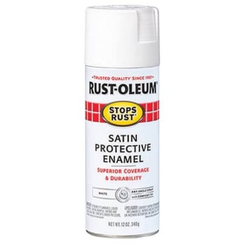 Image for Rust-Oleum 12 Oz Protective Enamel Satin White Spray Paint from HD Supply
