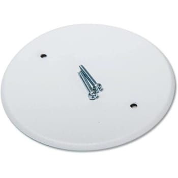 Bell Off-White Metal 5 In Outdoor Round Closure Plate