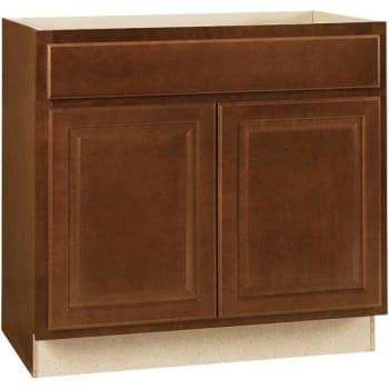 Image for Hampton Bay Assembled 36 X 34.5 X 21 In Bathroom Vanity Base Cabinet In Cognac from HD Supply
