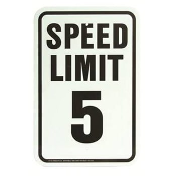 Image for Hy-Ko 18 In X 12 In Aluminum Speed Limit 5 Mph Sign from HD Supply