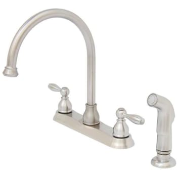 Image for Premier Muir 2-Handle High Arc Kitchen Faucet With Sprayer In Brushed Nickel from HD Supply
