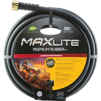 Element Maxlite 5/8 In X 50 Ft Heavy-Duty Premium Rubber Plus Water Hose