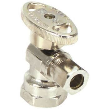Image for Brasscraft 3/8 Fip X 3/8 Od Cmp 1/4 Trn Brass Ball Angle Valve In Chrome Finish from HD Supply