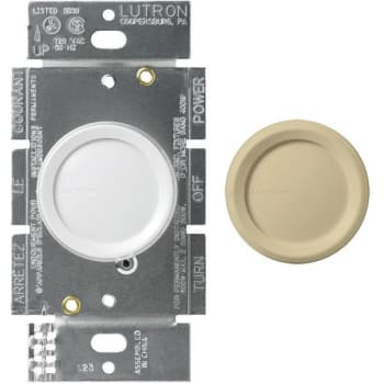 Image for Lutron 1-Pole Rotary Dimmer Switch For Incandescent/halogen Bulbs White/ivory from HD Supply