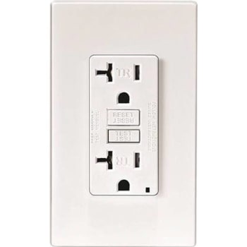 Image for Leviton 20a 125v Nema 5-20r 2-Pole Tamper-Resistant Duplex Gfci Receptacle Ivory from HD Supply