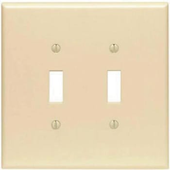Image for Leviton Ivory 2-Gang Toggle Wall Plate from HD Supply