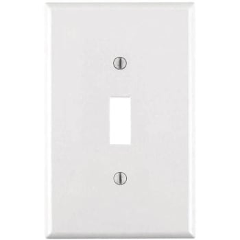 Image for Leviton 1-Gang White Midway Toggle Nylon Wall Plate Package Of 10 from HD Supply