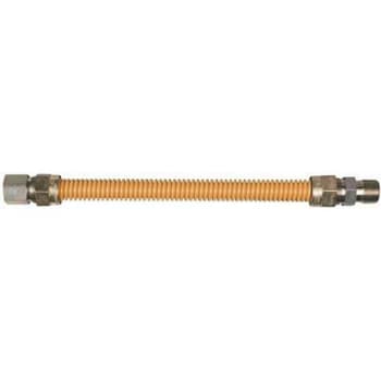 Watts Gas Connector Coated 5/8 In Stainless Steel 1/2 In M X 1/2 In M X 24 In