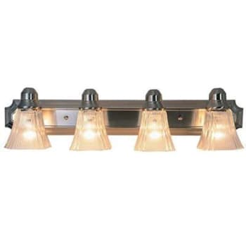 Image for Monument 30 In Decorative Vanity Fixture In Brushed Nickel Uses Four 60w Lamps from HD Supply