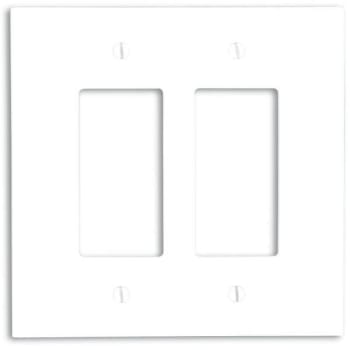Image for Leviton White 2-Gang Decorator/rocker Wall Plate 1-Pack from HD Supply
