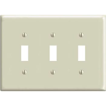 Image for Leviton 3-Gang Midway Toggle Nylon Wall Plate, Ivory from HD Supply