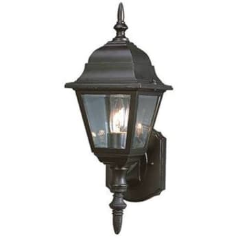Image for Monument 1-Light Black Outdoor Wall Mount Lantern from HD Supply