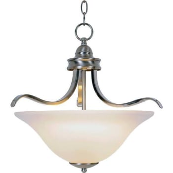 Monument 3-Light Brushed Nickel Pendant With Frosted Glass