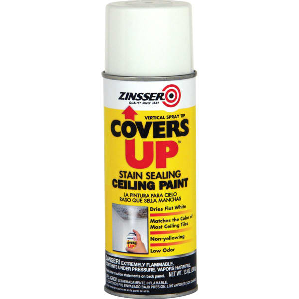13 Oz Zinsser Covers Up Ceiling Tile Paint And Primer White HD Supply