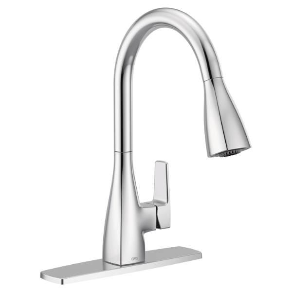 Cleveland Faucet Group® Slate 1h Kitchen Pull Down Faucet Chrome | HD ...