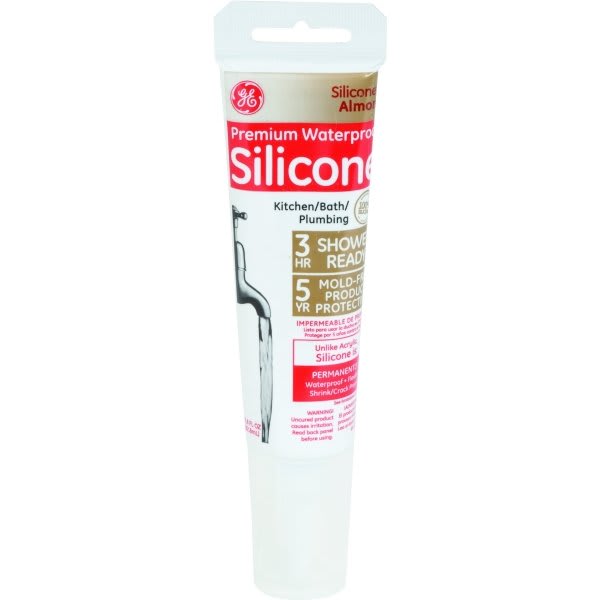 2.8 Oz GE Silicone II Kitchen And Bath Caulk Almond 12/Cs HD Supply