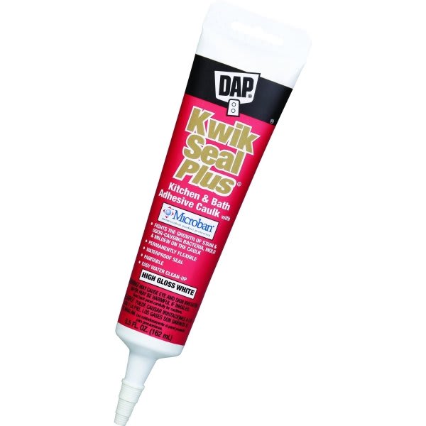 5.5 Oz DAP Kwik Seal Plus Kitchen And Bath Caulk White 12/Cs HD Supply