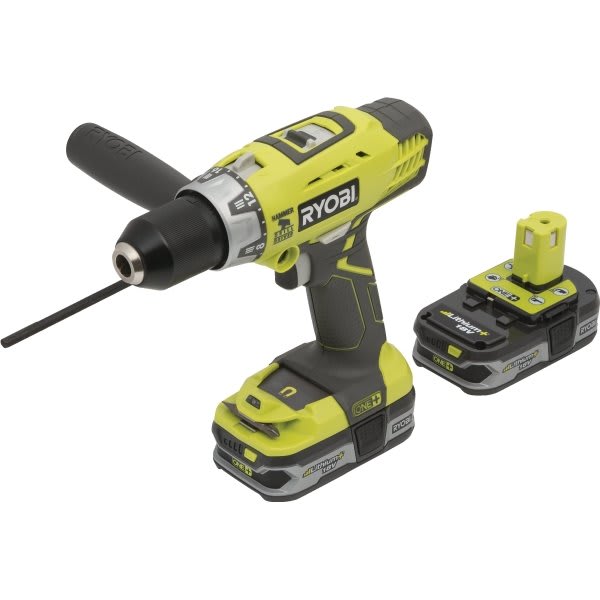 Ryobi 18 Volt One Lithium Ion Hammer Drill Kit Hd Supply