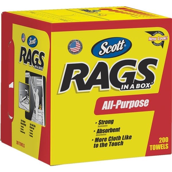 Scott Rags In A Box White Package Of 200 Shop Towels Hd Supply