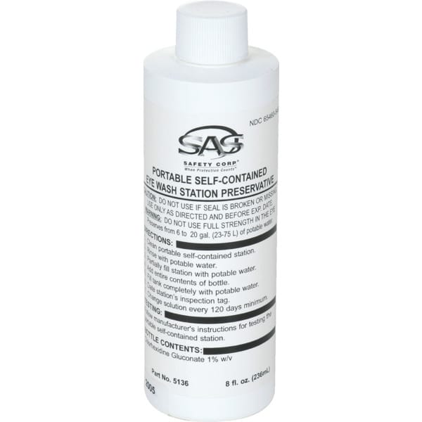 SAS Safety 8 Oz Eye Wash Station Water Preservative HD Supply