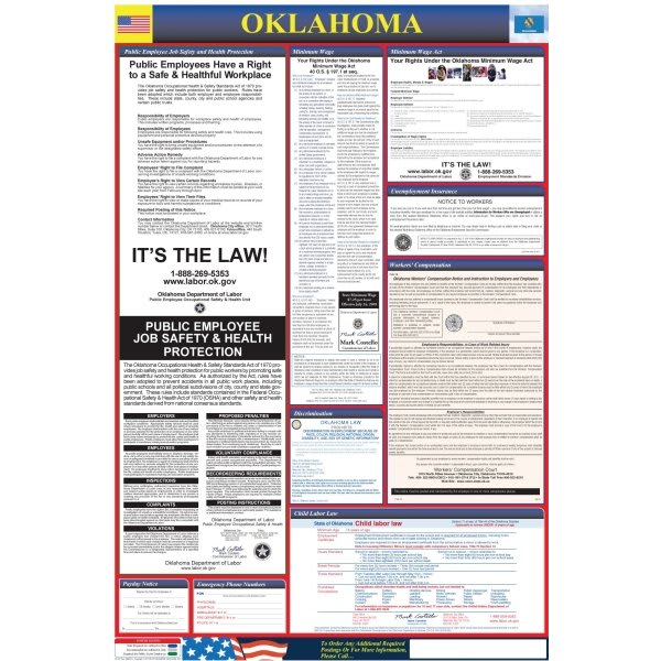 Oklahoma State Labor Law Poster - English | HD Supply