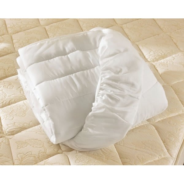 Pillow Factory® Mattress Pad 60X80 Flat Queen White 55/45 Cot/Poly T180
