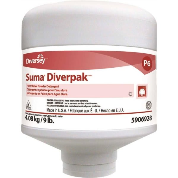 Diversey Suma Diverpak 9 Lb Dish Soap Powder For Hard Water Case Of 4