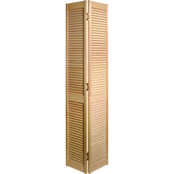 Woodgrain Distribution 30x80" Pine Full Louver BiFold Door, 11/8" Thick HD Supply