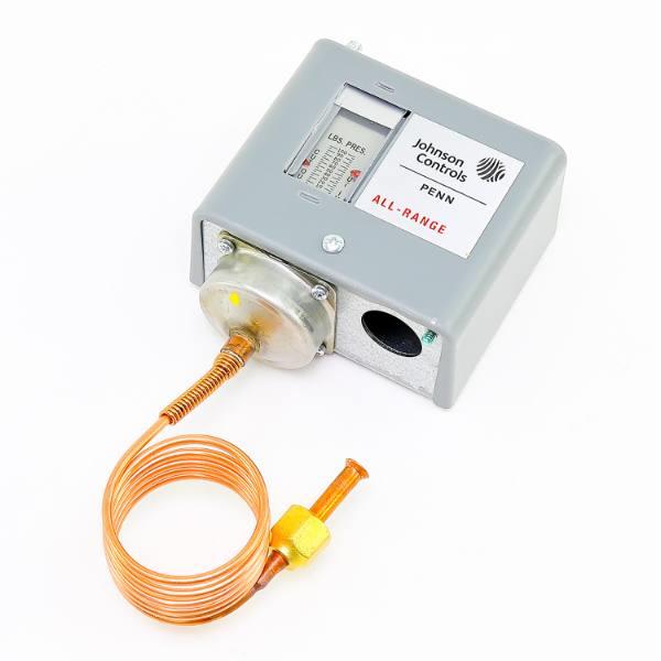 Johnson Controls Low Pressure Control, Open Low, 36" Capillary, 20" Hg