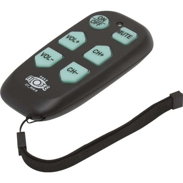 Easy Mote, Simple, Big Button Remote, Channel, Volume, Mute, Black HD