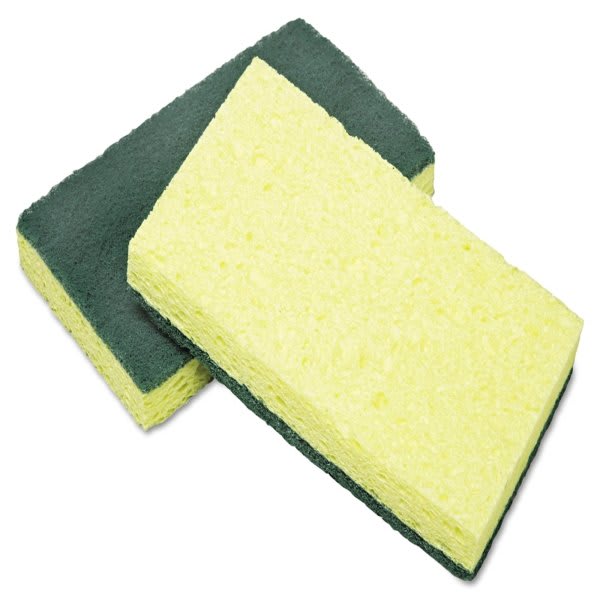 Schorin Company  Green & Yellow Cellulose Scrub Sponge 6.25x3.25