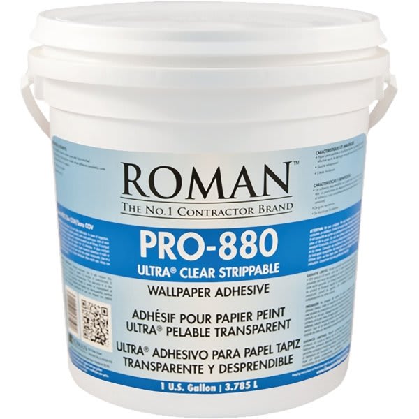 Roman PRO-880 1 Qt. Ultra Clear Strippable Wallcovering Adhesive
