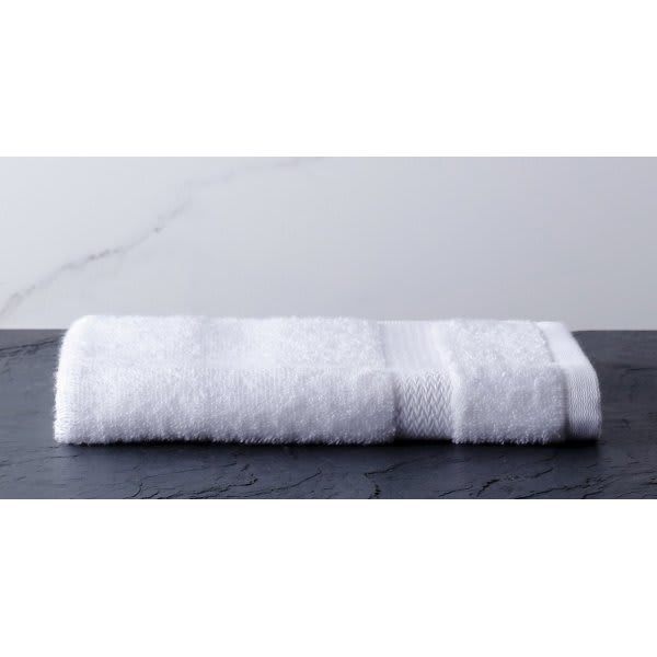 Luxury 12-Pack 16x28 Inch White Basket Weave Dobby Border Hand Towels – 100% Cotton, Soft