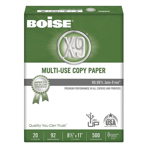 Boise X 9 SPLOX Multi Use Printer Copier Paper Letter Size 8 12 x