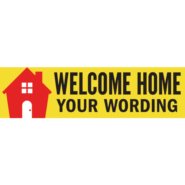 Horizontal Semi Custom Banner Red Home 15 X 4 Hd Supply