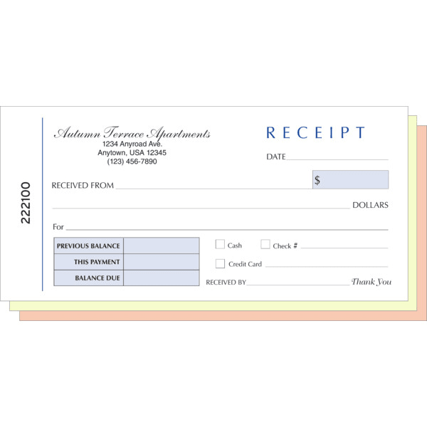 General Receipt Book 50 Sheets HD Supply