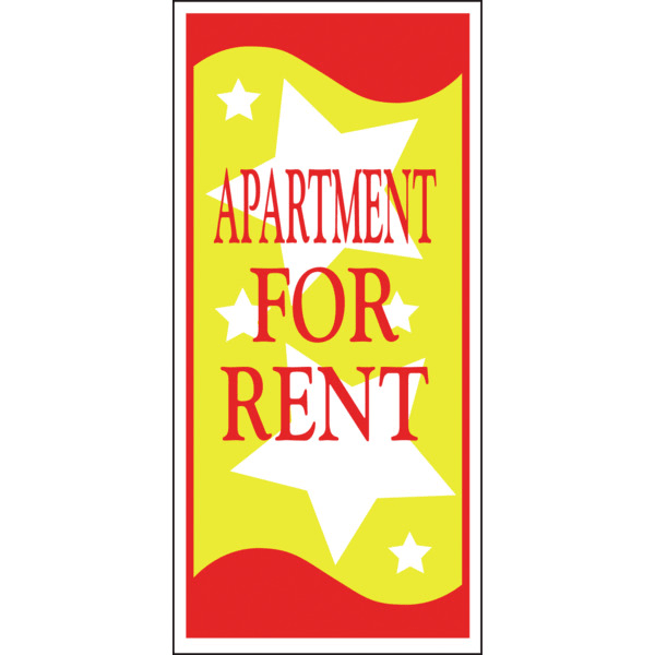 Apartment For Rent Lawn Banner Red And Yellow 15 X 32 Hd Supply