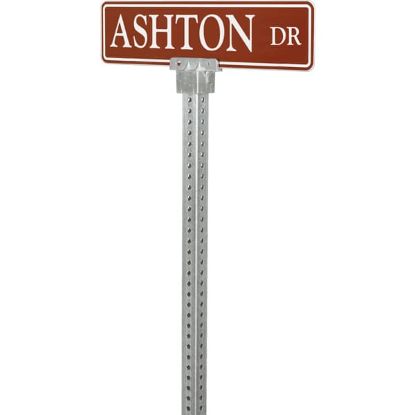 Street Sign Kit for Square Sign Posts, 24 Brown Sign HD Supply