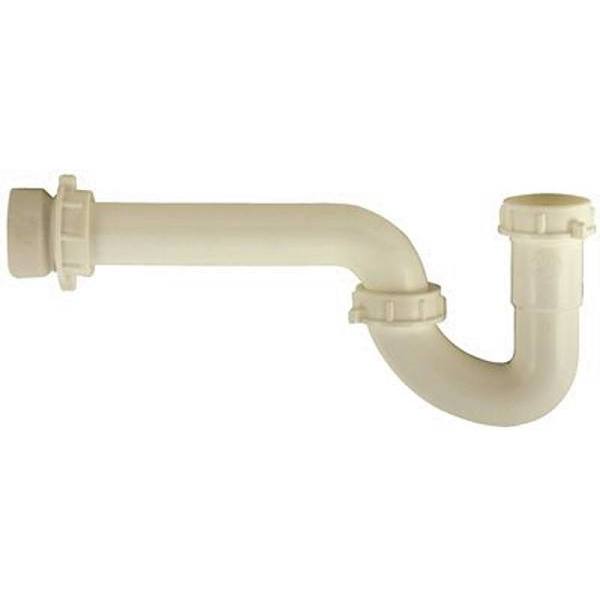 Westbrass 1-1/2” Tubular P-Trap With Bell Flange – Unfinished Brass, Includes Slip-Joint Nuts & Washers – For Sink & Drain Installation