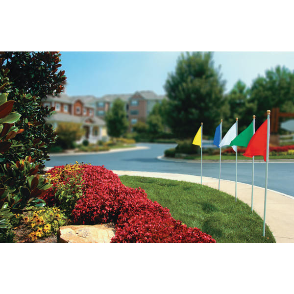 Pennant Flag Kit Green Pennant With Pole 3 X 2 Hd Supply