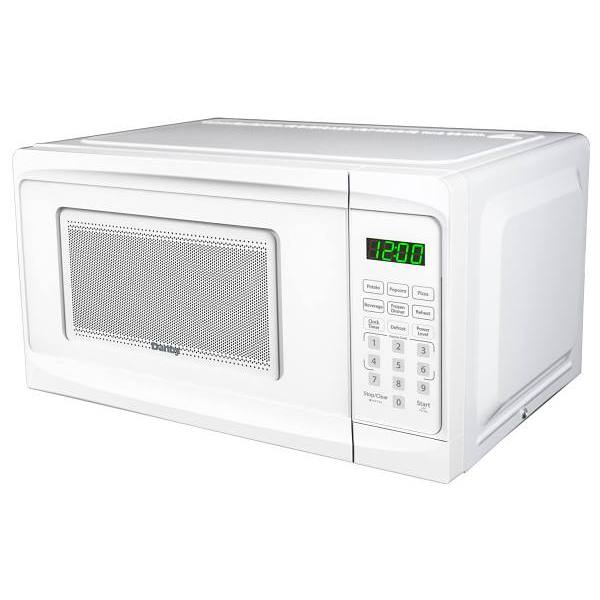 Commercial Chef Small Countertop Microwave With Digital Display, 0.7 Cu Ft,  White