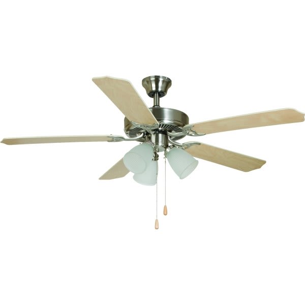 Seasons® 52" Dual Mount Ceiling Fan Brushed Nickel Tulip Light HD Supply