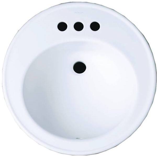 Kohler Brookline DropIn Vitreous China Bathroom Sink In Wh W/ Overflow