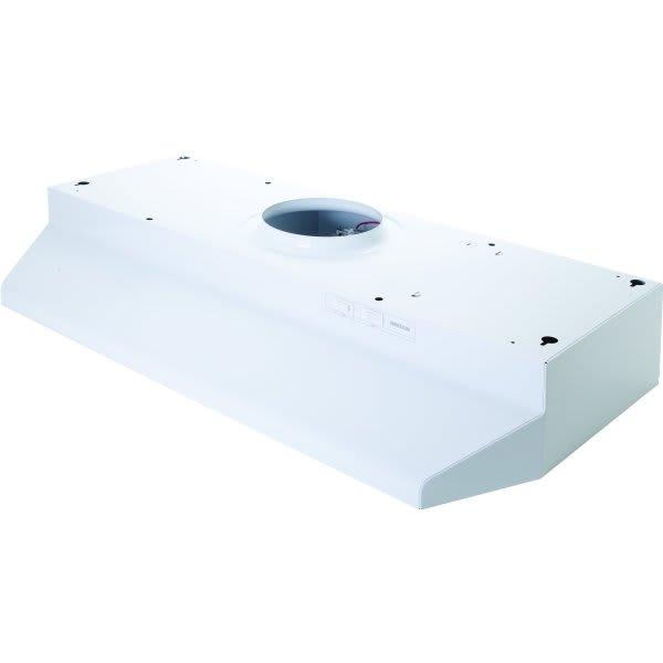 Broan 36 Inch Range Hood 7 Inch Round Vent, White w/EZ1 Instllation