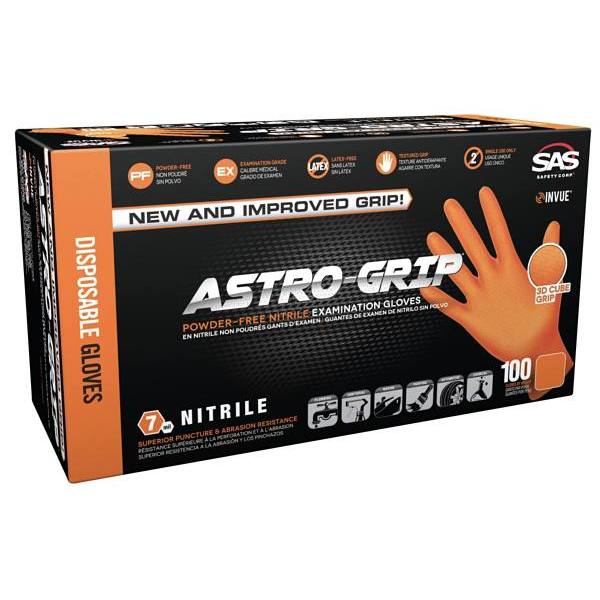 Sas Safety AstroGrip Disposable Nitrile Gloves XLarge Package Of