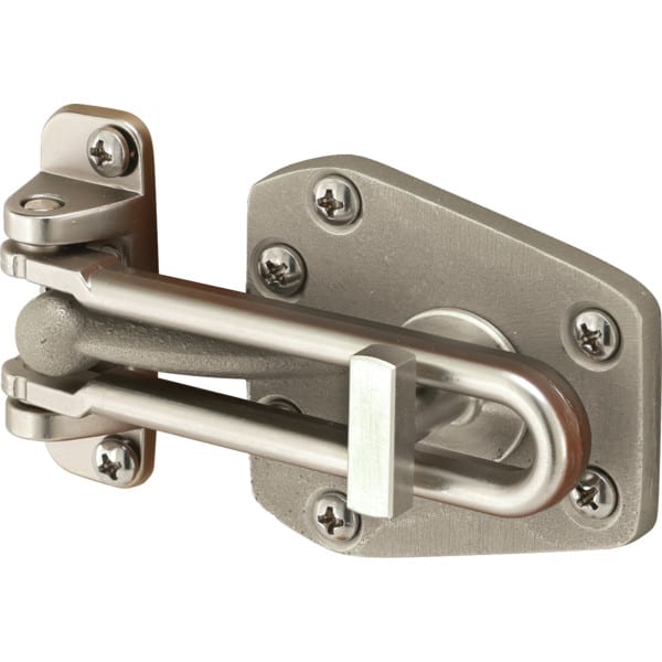 Swing Bar Door Lock With Auxiliary Lock, Satin Nickel Finish HD Supply