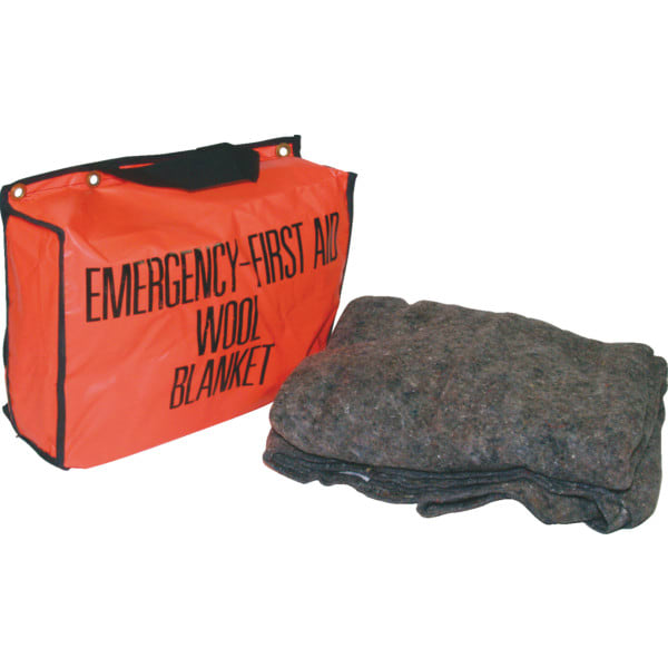 Emergency Fire & Rescue Blanket. Wool Blanket In Carrying Case HD Supply