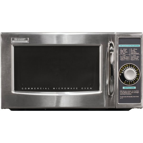 Sharp® 1 Cu Ft Countertop Microwave, 1000W, Stainless Steel, NSF