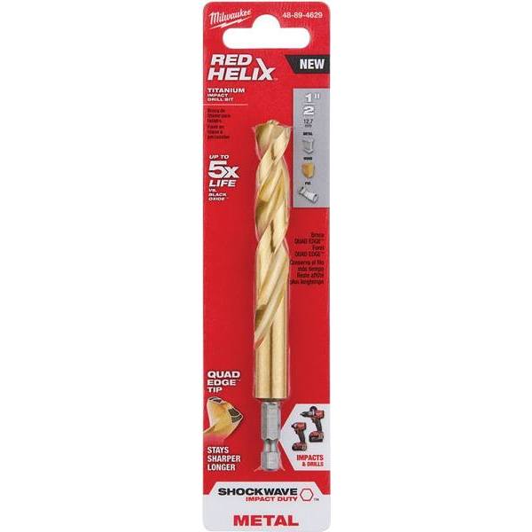 SHOCKWAVE 1/2 in. Titanium Twist Drill Bit SHOCKWAVE 1/2 in. Titanium Twist Drill Bit